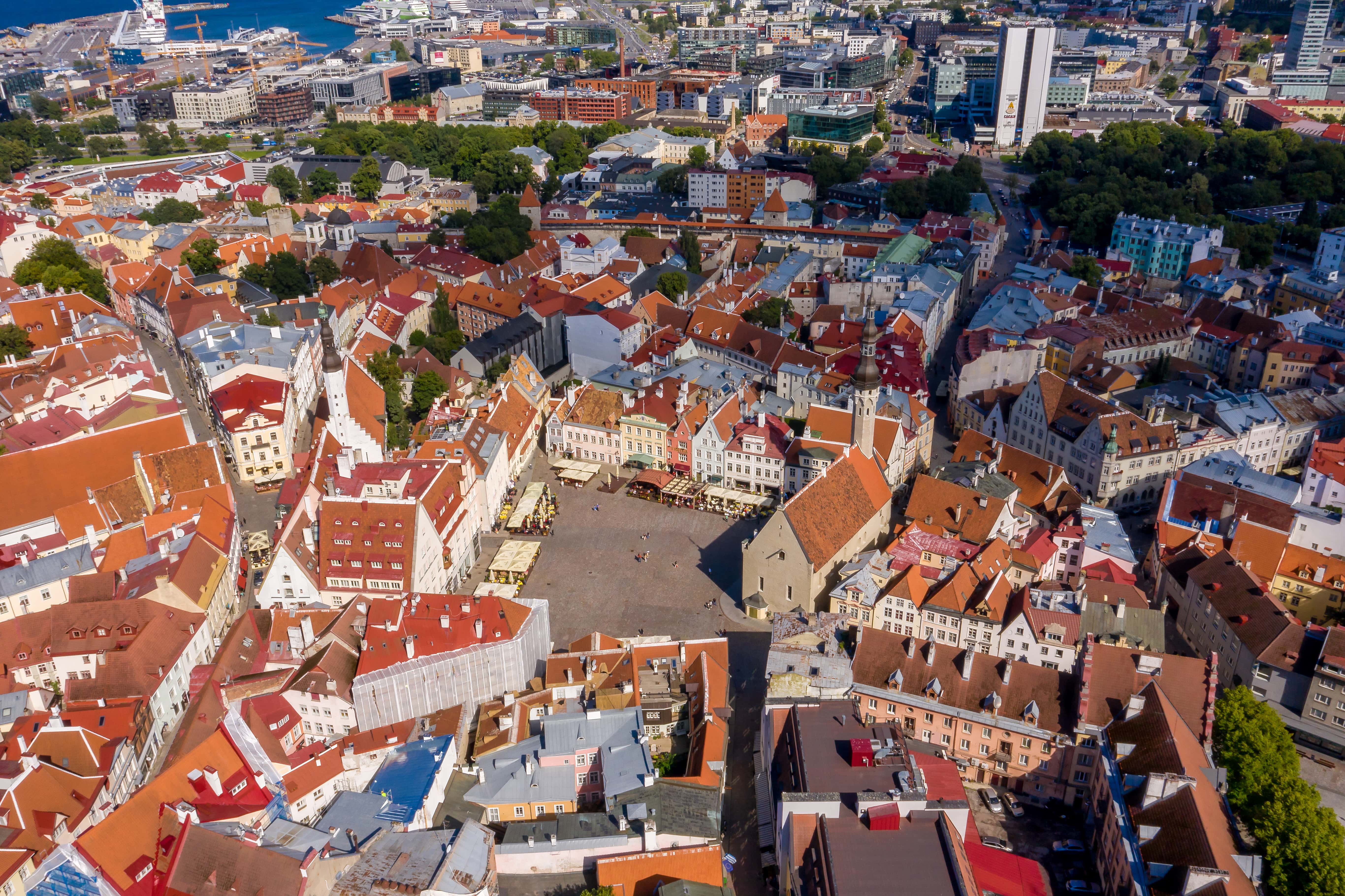 Cidade de Tallinn, na Estonia.
