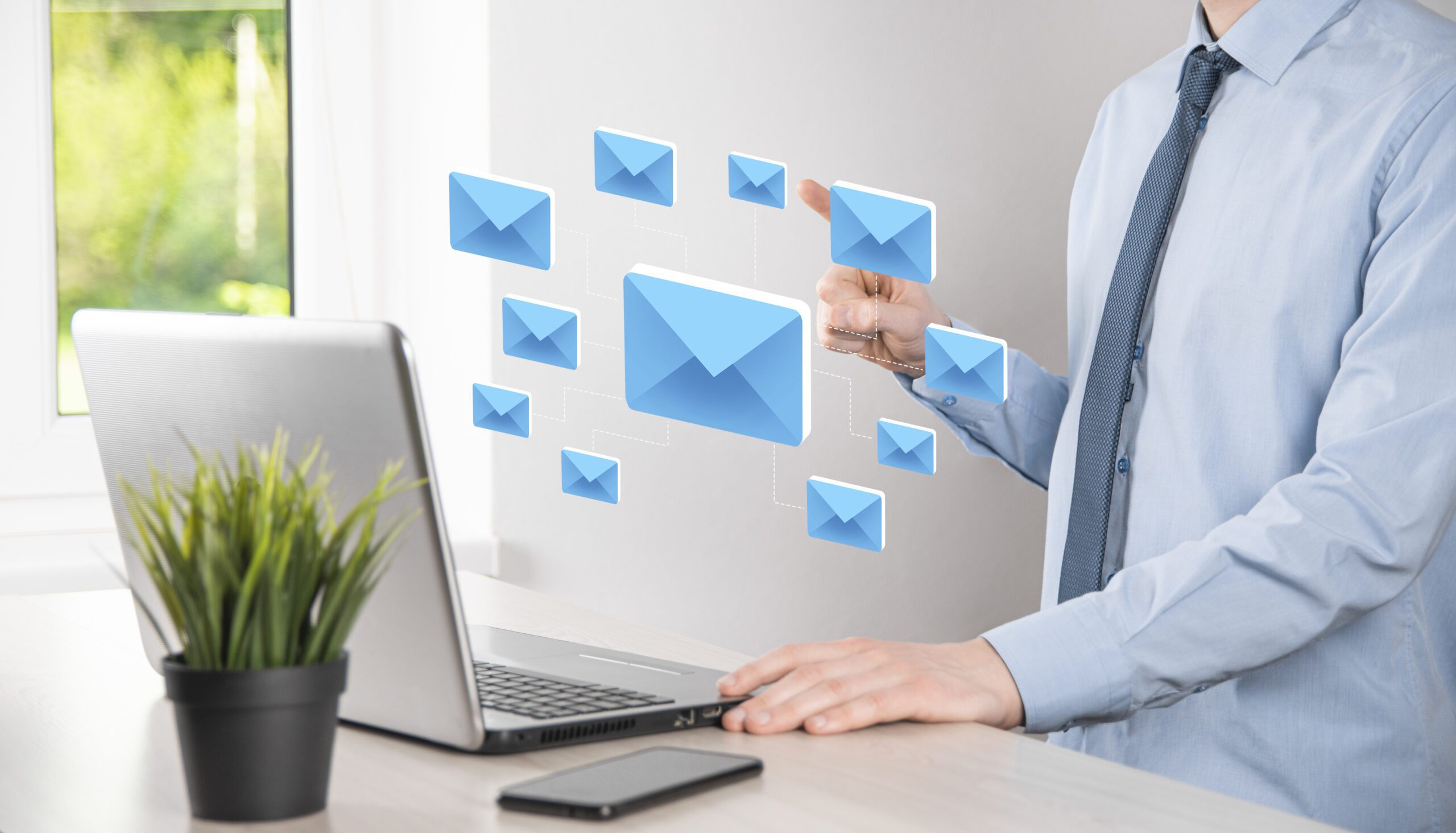 email marketing and newsletter conceptcontact us by newsletter email and protect your personal information from spam mail conceptscheme of direct sales in business list of clients for mailing scaled
