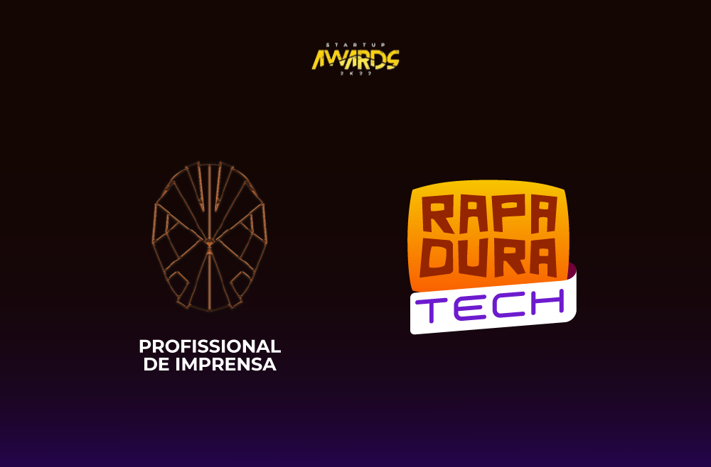 Capa ilustrativa com a ilustração da categoria profissional da imprensa e a logo do Rapadura Tech