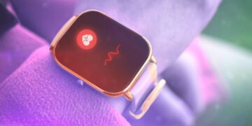 Dispositivo IoT coletando dados de batimento cardíaco