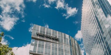 Vista do escritório da WeWork