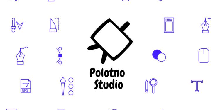 Capa com a logo da ferramenta Polotno Studio