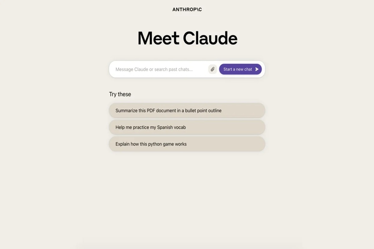 Interface do Claude AI: Comece um novo chat e explore suas funcionalidades