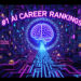 "AI maze, neon path to success, brain symbol, machine learning, deep learning, transforming sectors, certifications, #1 AI career"
