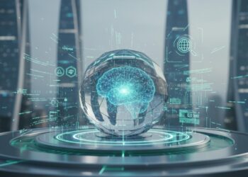 Google lança Gemini 3, IA avançada com raciocínio multimodal e geração de código 33 Advanced AI with multimodal reasoning, code generation, and Google Search integration, rendered in a playful 3D style.