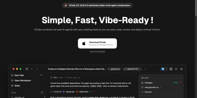 ZCode Simple Fast Vibe‑Ready Official Harness for GLM 5 2 07 02 2026 04 56 PM