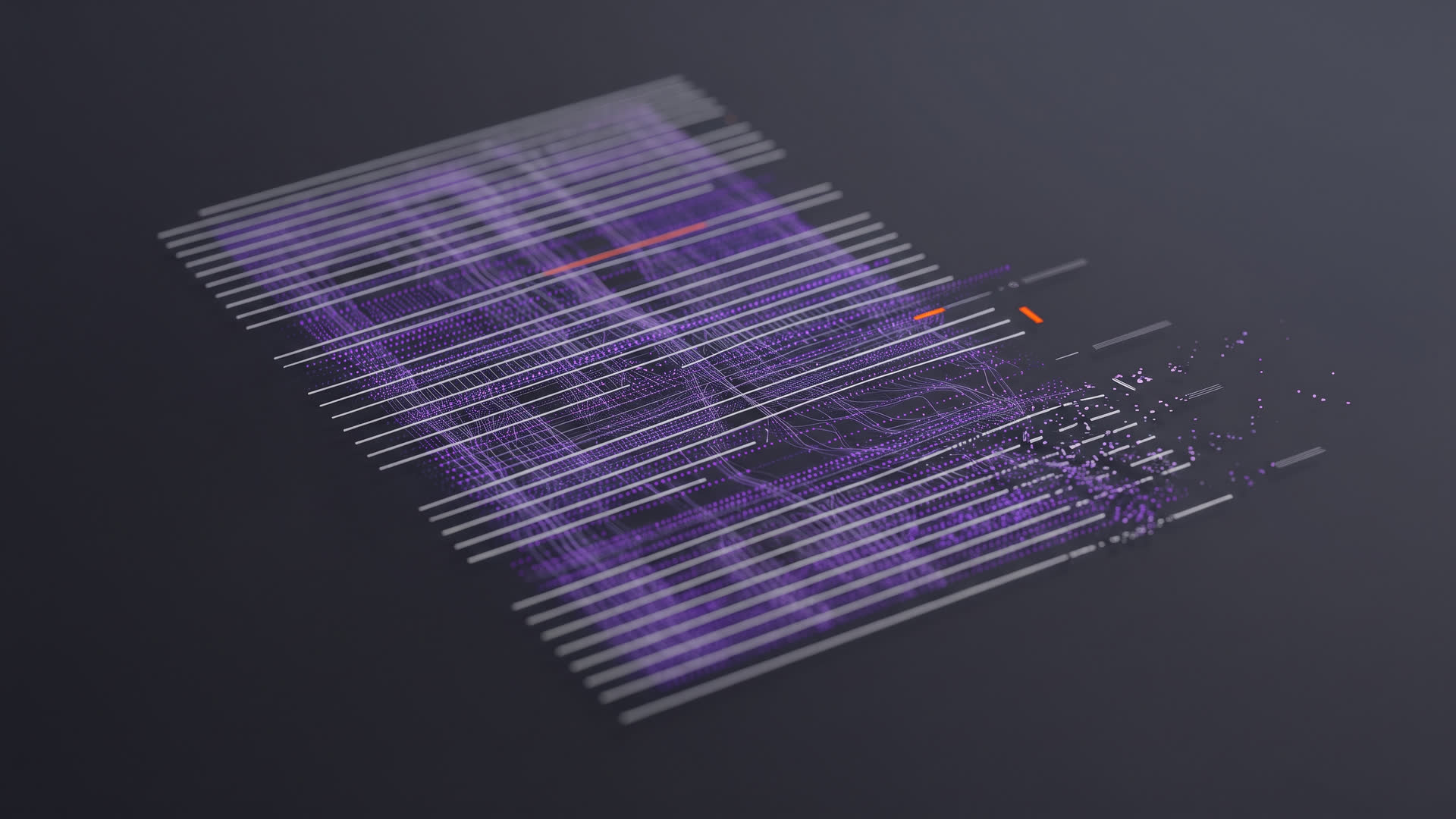 Linhas abstratas com trama violeta que representa marcação embutida no texto.