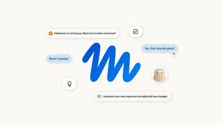 Interface do Muse, assistente pessoal da Meta